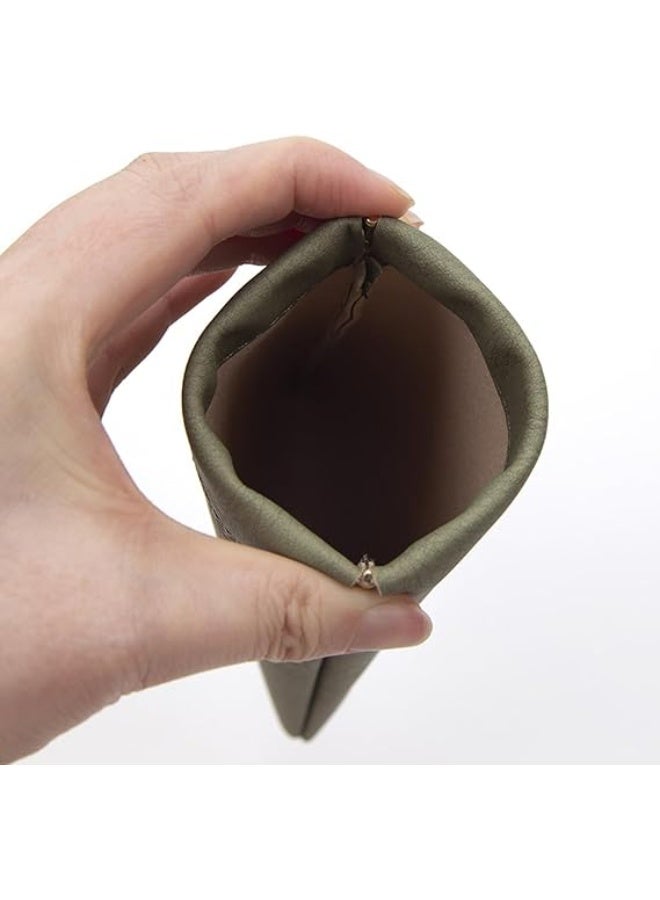 3 Pack Leather Eyeglasses Cases PU Soft Sunglasses Pouch Squeeze Top Portable Glasses Cases for Men Women - Image 4