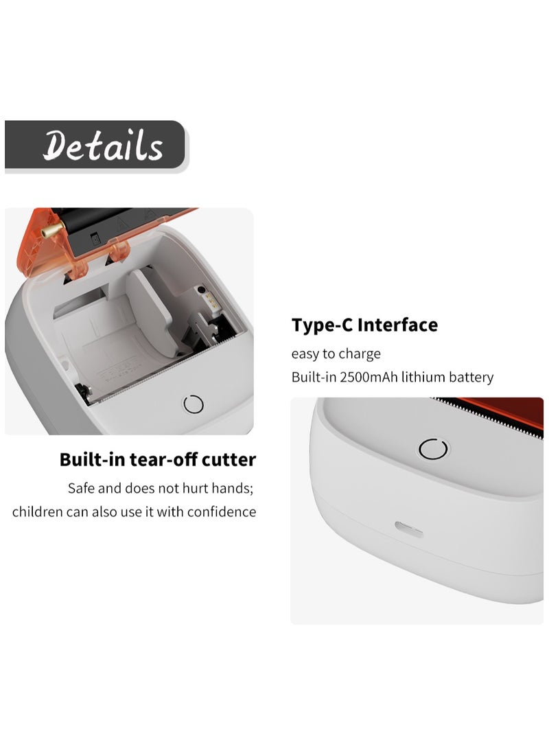 Aiyin B21 Portable Thermal Label Maker, Bluetooth & USB Compatible,2500mAh Battery, iOS & Android Support,Clothing,Jewelery,Home,Kitchen, Barcode and shipping Lable printer.Support English and Arabic - Image 3