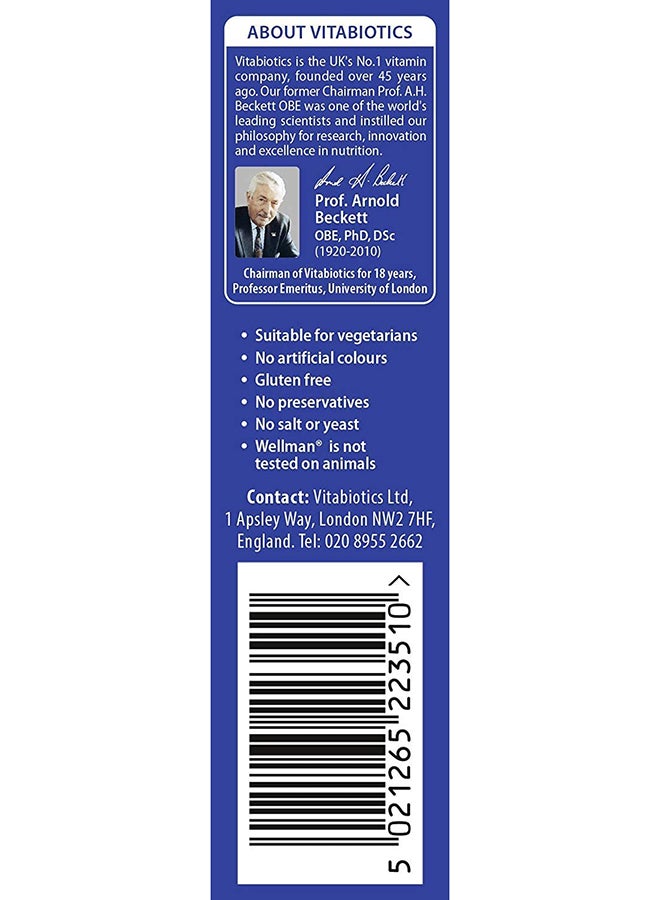 Vitabiotics Wellman 50+ 30 Tablets - Image 2
