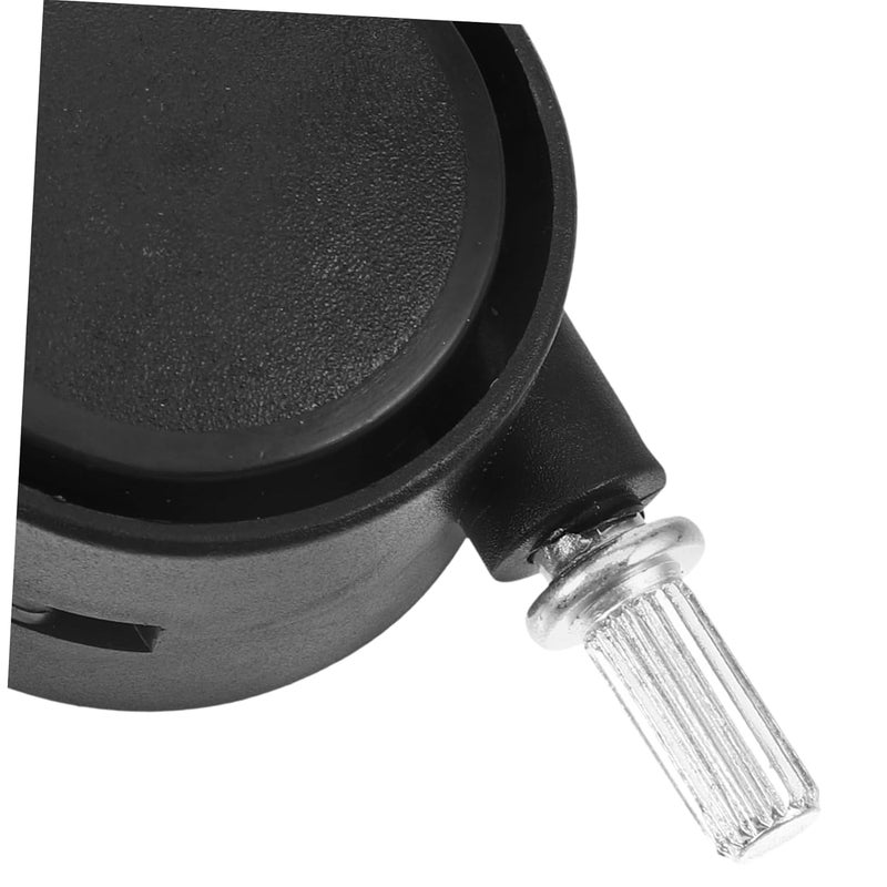 2Pcs Black Swivel Caster Wheels With Brake For Clothes Rack Laundry Cart Furniture - Image 5