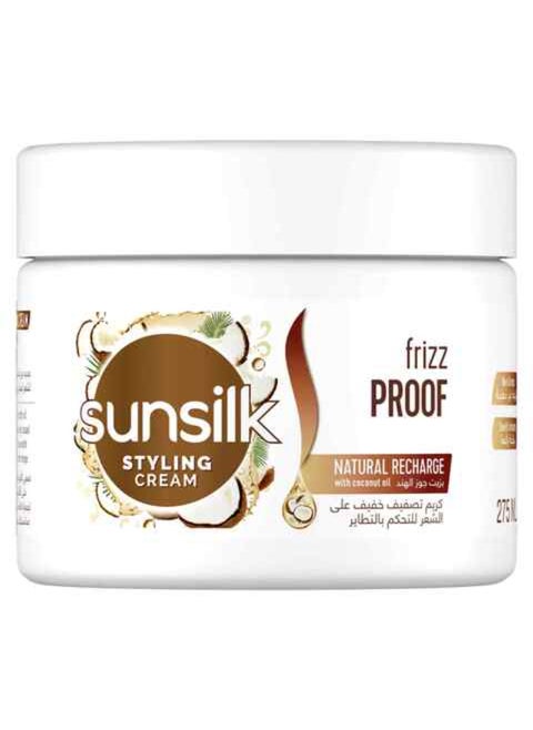 Sunsilk Frizz Proof Natural Recharge Styling Cream With Coconut Oil 275ml