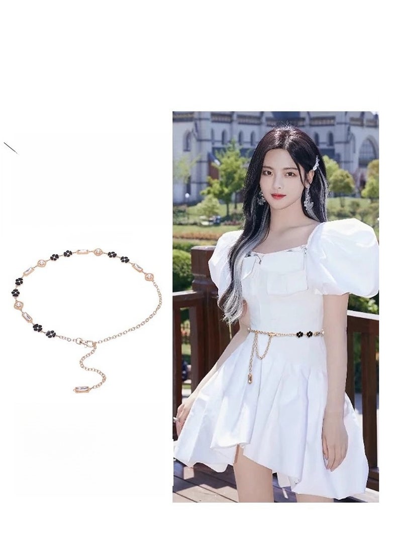 Pearl Flower Chain Belt Waist Chain Decorative Clothing  - Image 3