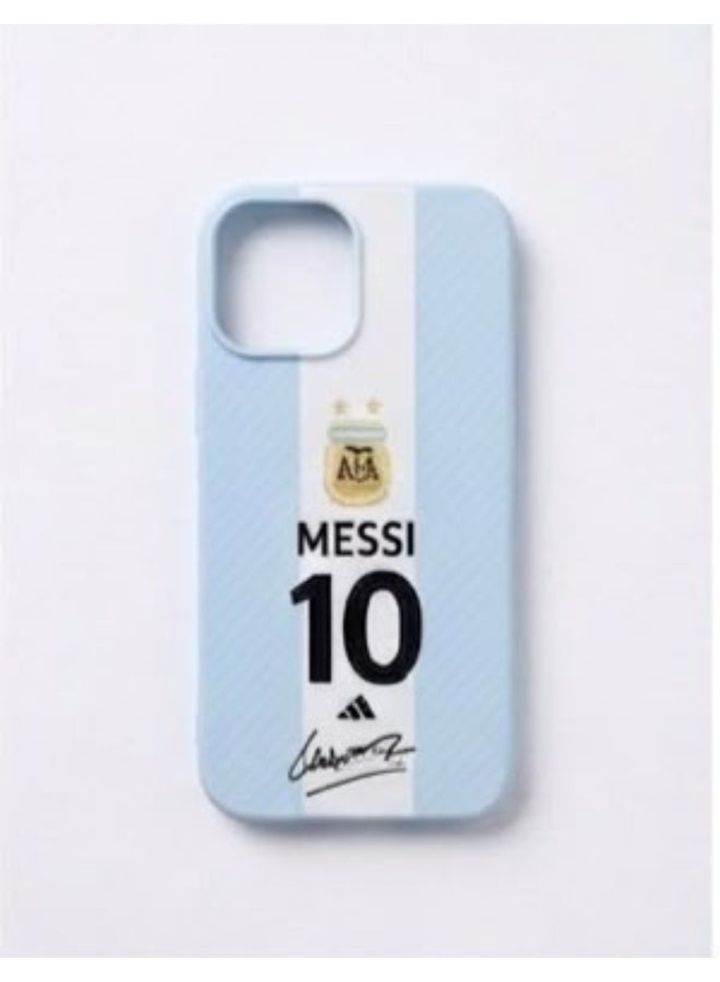 Argentina World Cup Football Premium Matte Case for iPhone 17 Pro Max, 16 Pro Max, 15 Pro Max | Light Blue Soccer Jersey Inspired Protective Cover featuring Messi #10 - Image 2