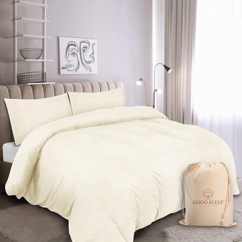 King Size Duvet Cover Set 1000 TC 3 Pc Quilt Cover Set Ivory Bedding Set 100 Egyptian Cotton Duvet Covers 1 Duvet Cover King Size 2 Pillowcases Luxury Egyptian Cotton Bedding