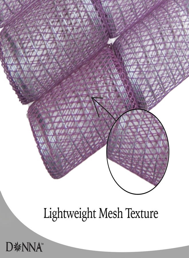 Donna لفائف شبكة دوانا 1.75" (D) جامبو 6 قطع مكواة شعر، مشابك لتصفيف الشعر مكواة شعر بدون حرارة بنفسجي - Image 3