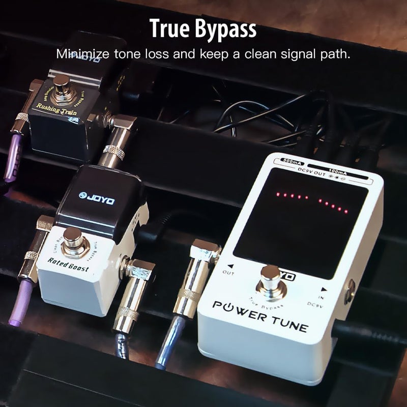 JOYO Power Supply Tuner Pedal with Isolated 8-Channel (2 at 500mA, 6 at 100mA) Low Noise DC 9V Output - True Bypass (Power Tune JF-18R) - Image 4