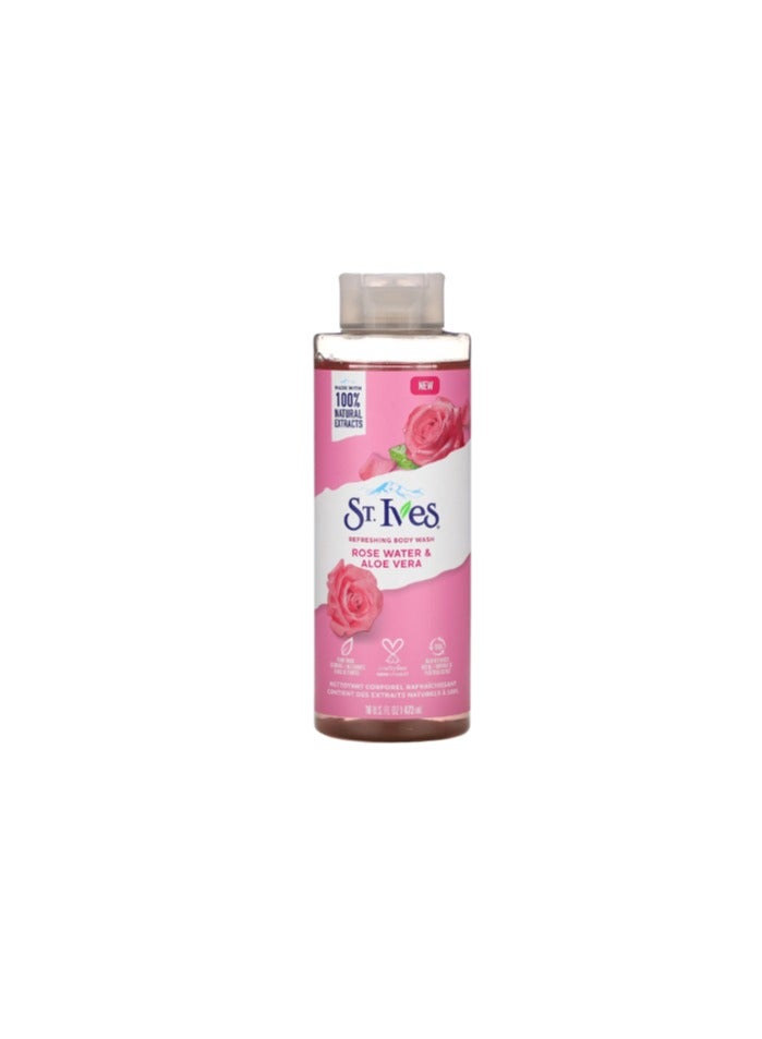 St. lves St. Ives Rosewater and Aloe Vera Body Wash 650ml - Image 1