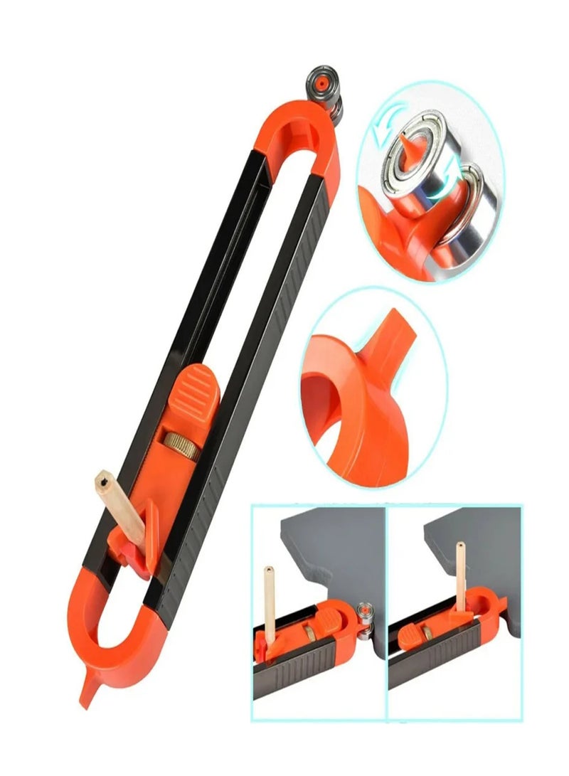 Contour profiler Contour profiling gauge Simple Contour Woodworking Measuring Profiler Irregular Measurement Arc Ruler Contour Drawing Ruler Adjustable Locking Contour Gauge Woodworking Precision Measuring Tools - Image 2