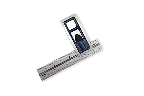 Benchmark Tools 388176 4 inch Precision Double Square 4R Graduations Accurate to +/- 0.002 inch Over Length of Blade Hardened Stainless Steel Blade (4" Double Square) - Image 2