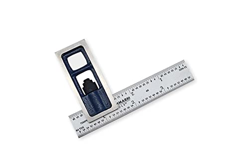Benchmark Tools 388176 4 inch Precision Double Square 4R Graduations Accurate to +/- 0.002 inch Over Length of Blade Hardened Stainless Steel Blade (4" Double Square) - Image 5