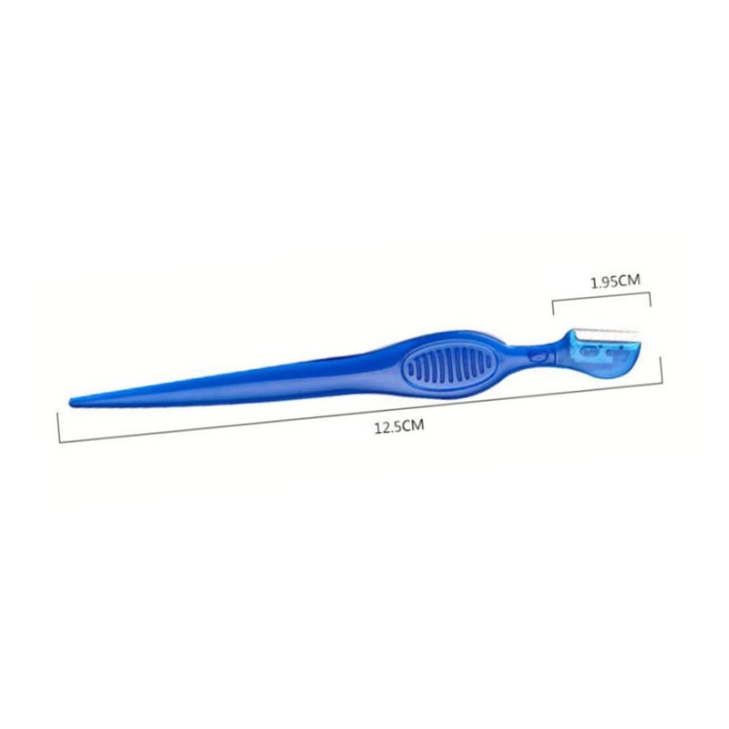 12pcs Stainless Steel Eyebrow Razors Portable Eyebrow Trimmers for Women Lightweight Design Transparent Red for Travel Easy Grooming - Image 5