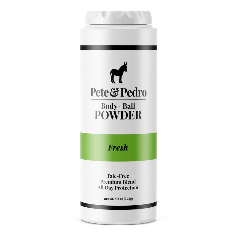 Pete & Pedro BODY & BALL POWDER (Fresh Scent), Talc-Free Menâ€™s Body Powder Deodorant for Men, Sweat Absorbs Blocks Odor, Hygiene for Groin Area, Ideal For Gym & Daily Use | Seen on Shark Tank, 4.4 oz - Image 1