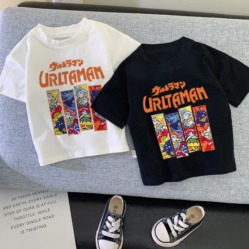 Cotton Children'S Cute Baby'S Short-Sleeved T-Shirt 2024 Small And Medium-Sized Children'S Boys' Western Style Crewneck Superman Top Summer T-Shirt - Image 2