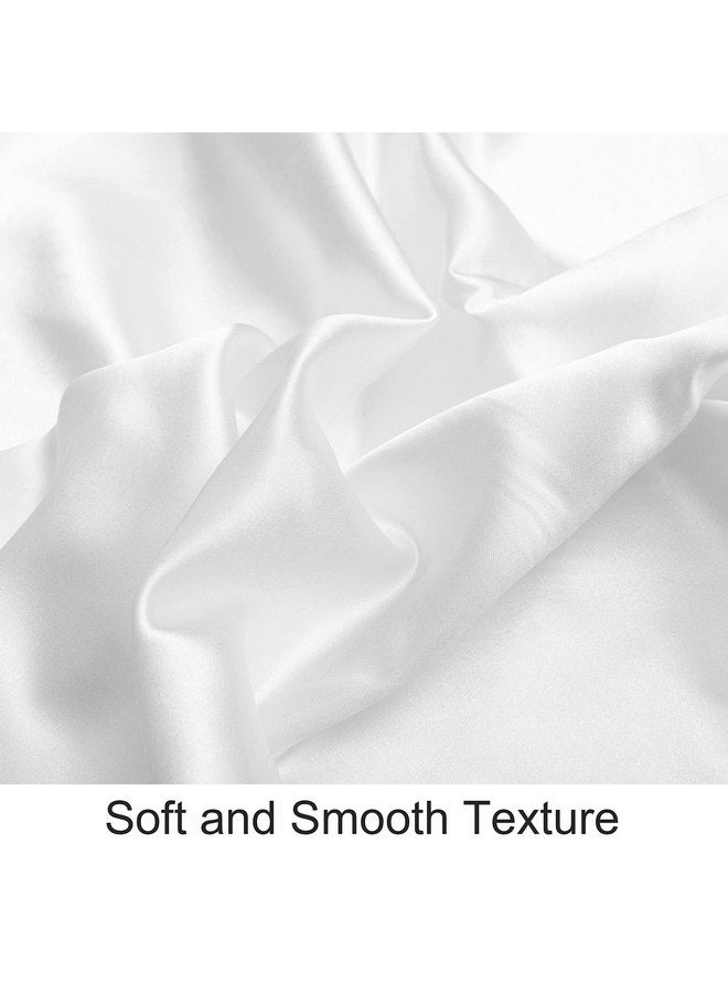 NTBAY Silk Satin Toddler Pillowcases - Set of 2 - Super Soft and Silky 14x20 Pillow Covers - Envelope Closure White Cooling Travel Pillow Cases for Nursery, Kids, Boys and Girls, 14 x 20 Inches - Image 2
