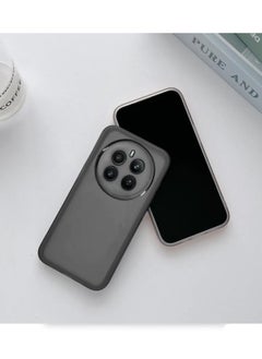 Wtech Soft Transparent TPU Silicone Ultra Thin Phone Stylish Electroplated Camera Border Kick Back Stand Case Cover For Realme 12+ / 12 Plus 5G 2024 Black  - Image 2