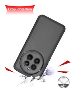 Wtech Soft Transparent TPU Silicone Ultra Thin Phone Stylish Electroplated Camera Border Kick Back Stand Case Cover For Realme 12+ / 12 Plus 5G 2024 Black  - Image 3