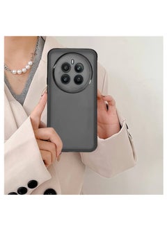 Wtech Soft Transparent TPU Silicone Ultra Thin Phone Stylish Electroplated Camera Border Kick Back Stand Case Cover For Realme 12+ / 12 Plus 5G 2024 Black  - Image 4