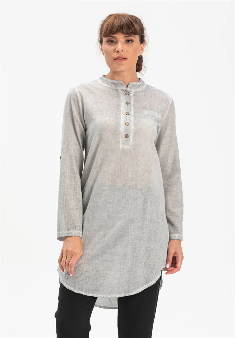 اليش شيل بيزي Acacia Sile Cloth Tunic Gray Gray