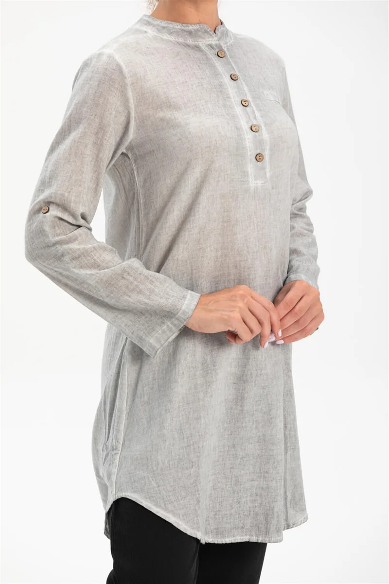 اليش شيل بيزي Acacia Sile Cloth Tunic Gray Gray