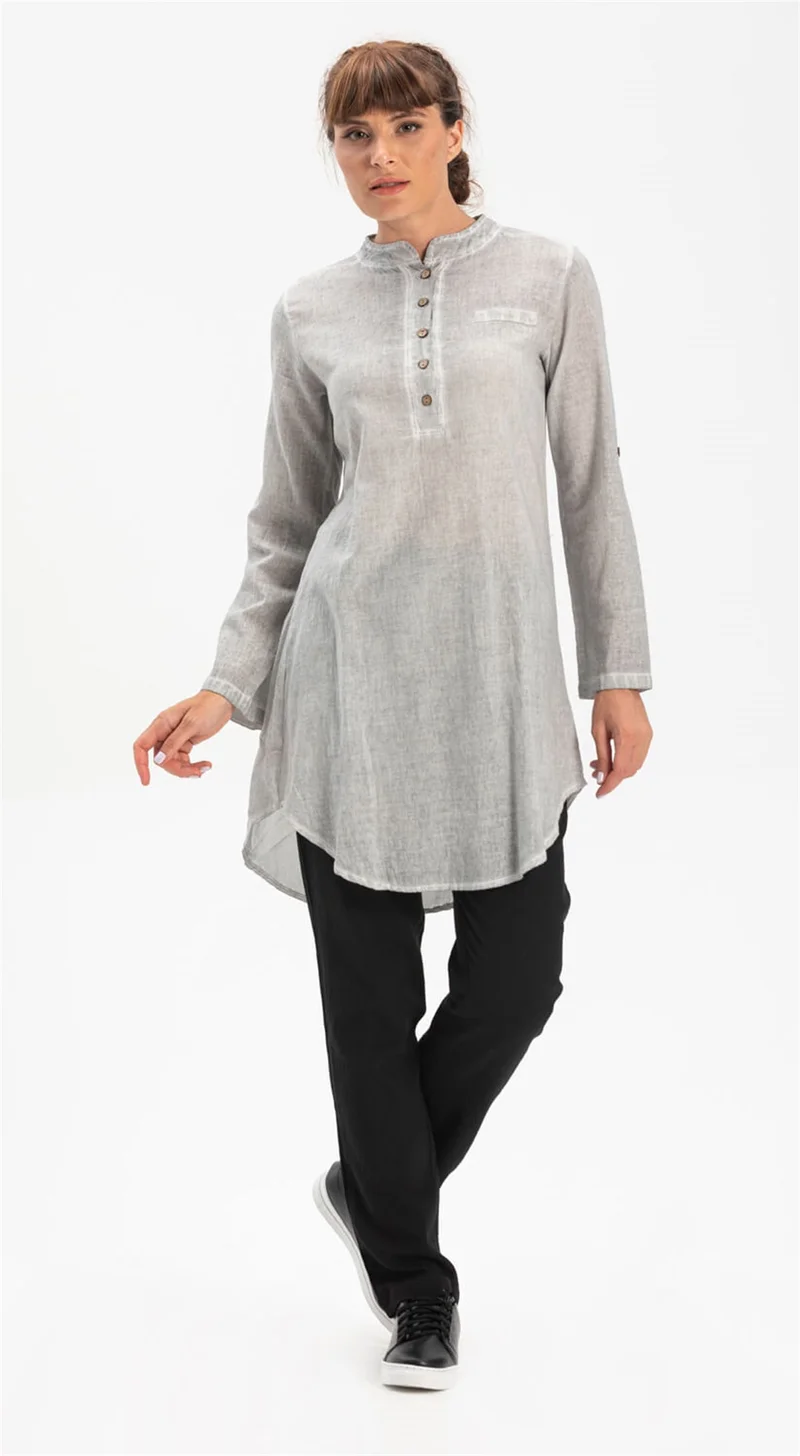 اليش شيل بيزي Acacia Sile Cloth Tunic Gray Gray
