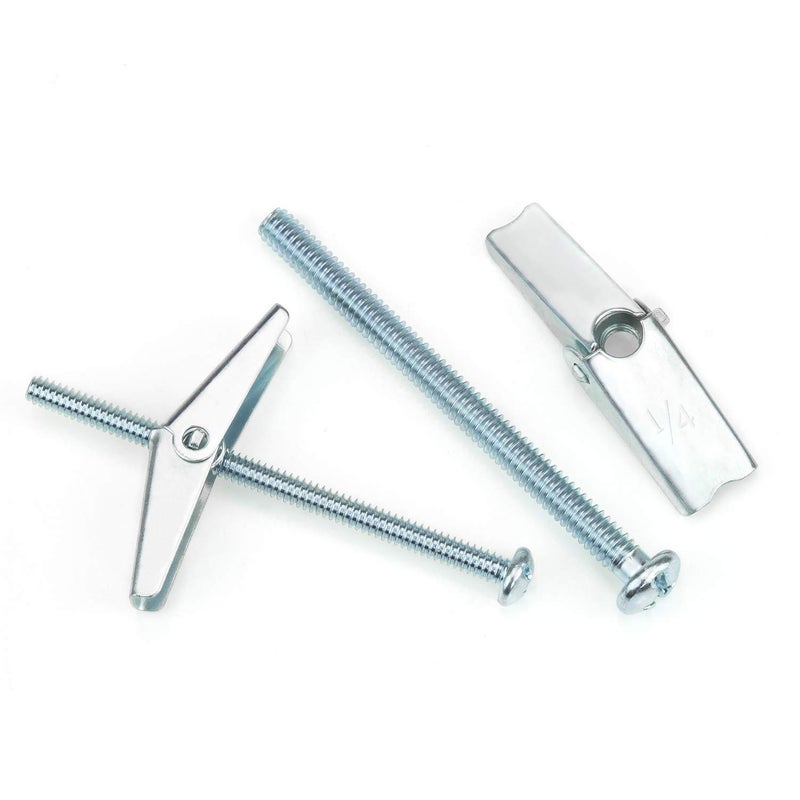 Sutemribor 1/8 Inch, 3/16 Inch, 1/4 Inch Toggle Bolt and Wing Nut for Hanging Heavy Items on Drywall, 48 PCS - Image 5