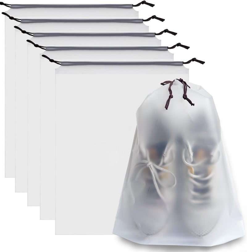 Droposale حقيبة أحذية سفر شفافة، منظمة تخزين مقاومة للماء للأحذية متينة وخفيفة الوزن مثالية للسفر، وصالة الألعاب الرياضية، والاستخدام اليومي (5) - Image 1