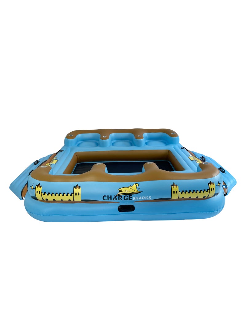 Generic Tropical Island 6 Seat Floating Lounge Raft -121×102inch  - Image 3