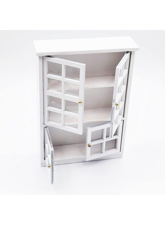 SXFSE Dollhouse Decoration Accessories 1:12 Dollhouse Furniture Miniature Bookshelf Cabinet Living Room Kid Pretend Toy - Image 3