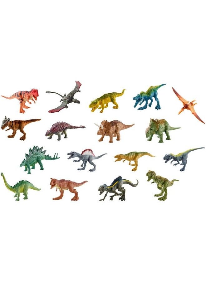 Jurassic World Toys شكل عمل ديناصور مصغر من عالم الديناصورات مع 1 أو 2 مفاصل قابلة للحركة أيقونية لنوعه نحت واقعي وزخرفة هدية رائعة قابلة للجمع للأعمار من 4 سنوات فما فوق قد تختلف الأنماط  - Image 2