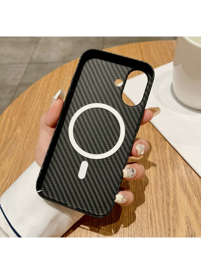 HaDoii Magnetic Case for iPhone 17, Ultra-Thin & Lightweight MagSafe Cover, Kevlar Carbon Fiber Texture with Caseless Feel – Sunset - Image 3
