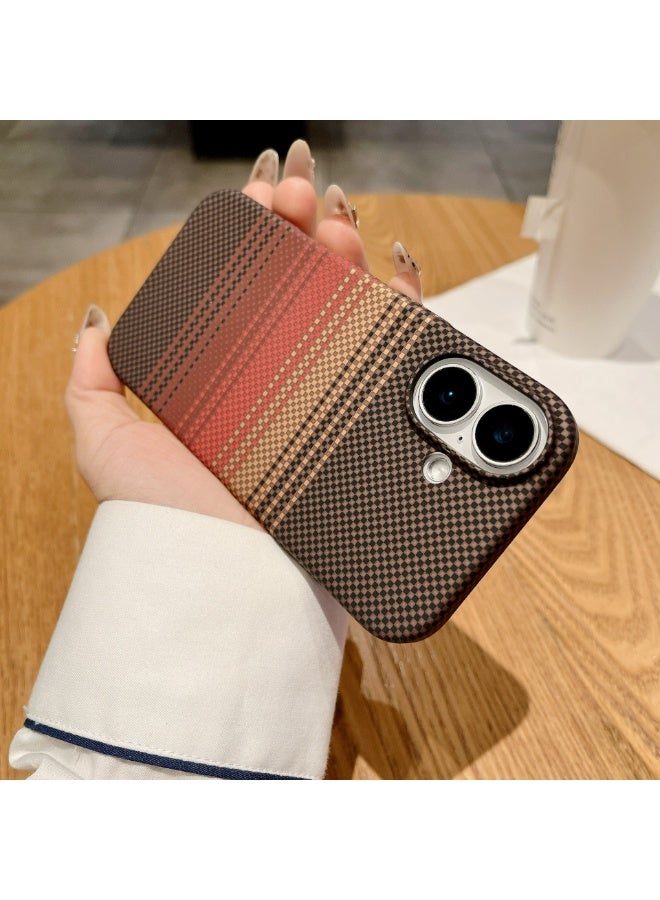 HaDoii Magnetic Case for iPhone 17, Ultra-Thin & Lightweight MagSafe Cover, Kevlar Carbon Fiber Texture with Caseless Feel – Sunset - Image 1