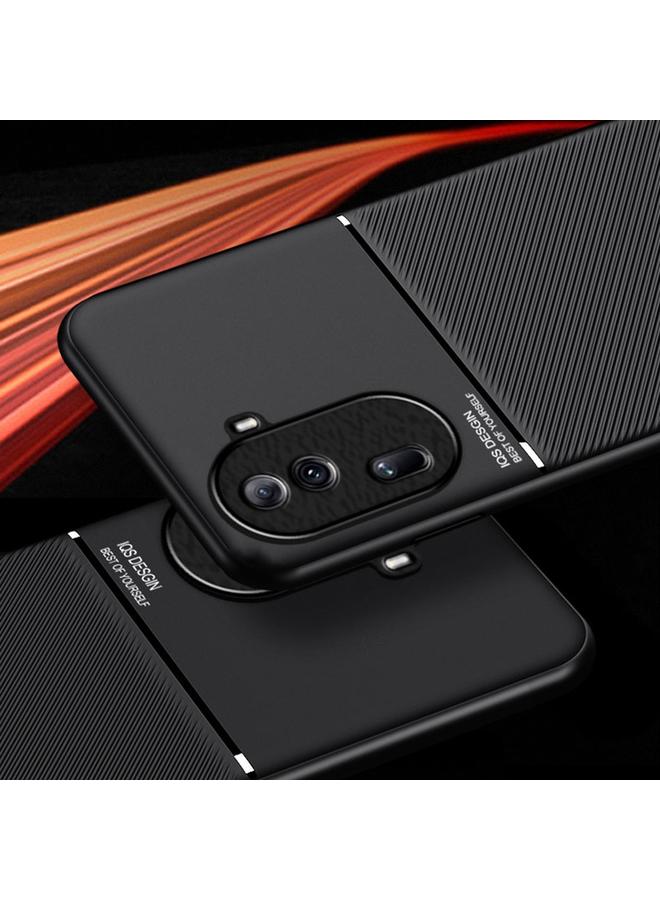 S-TOP Case For OPPO Reno11 5G China Classic Tilt Strip Grain Magnetic PC Hybrid TPU Phone Case - Image 2