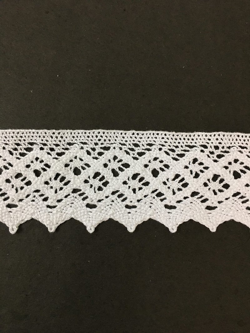 DaSync Sync Broad White Crochet Lace And Border Material For Trims Hanging Jhallar Tassel Embroidered Laces Applique Fabric Lace Sewing Supplies Cotton Work Lace 9 Metre - Image 1