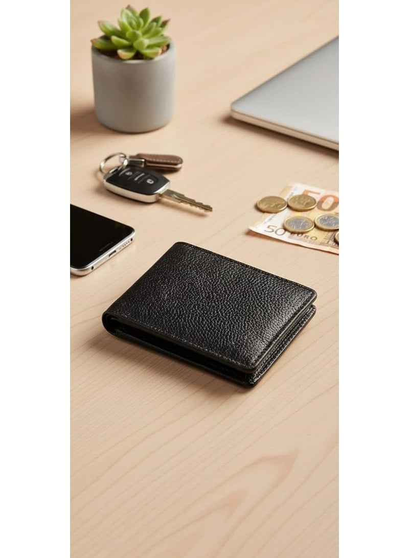 Mens Wallet RFID Genuine Leather Bifold, ID Window, 12 Card Holders (dark brown) - Image 3
