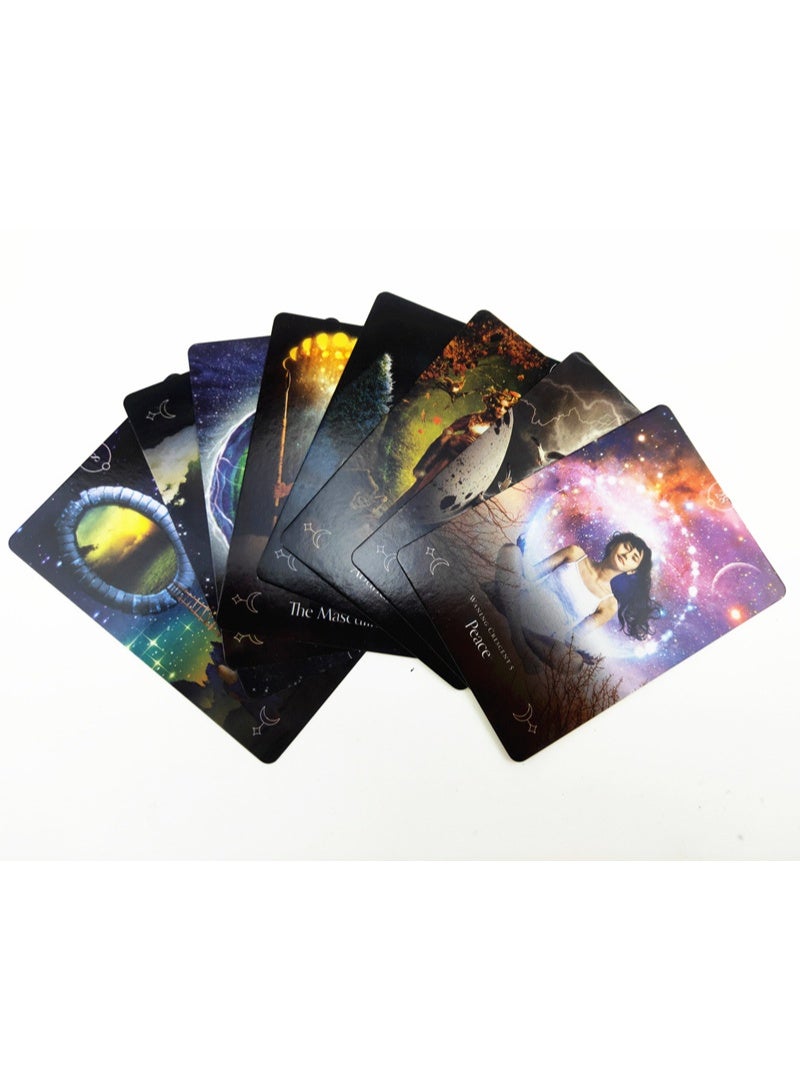 NIBEMINENT بطاقات التاروت - مجموعة بطاقات التنجيم ملكة القمر - 44 بطاقة - إصدار اللغة الإنجليزية - Image 5