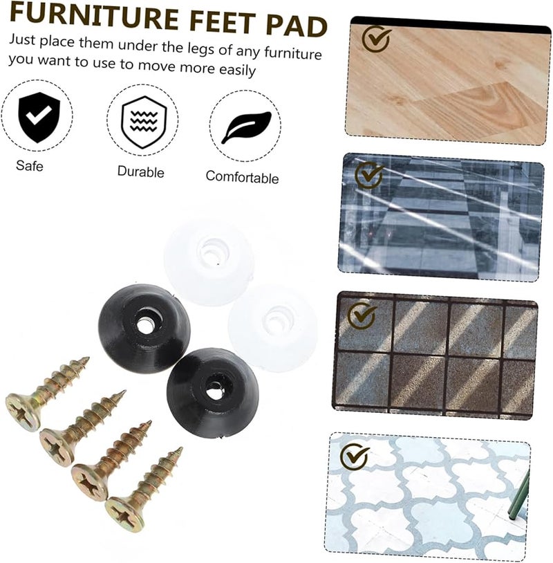 DOITOOL 200pcs Furniture Leg Gliders 2 Pack Protects Hardwood Floors Easy Installation - Image 5