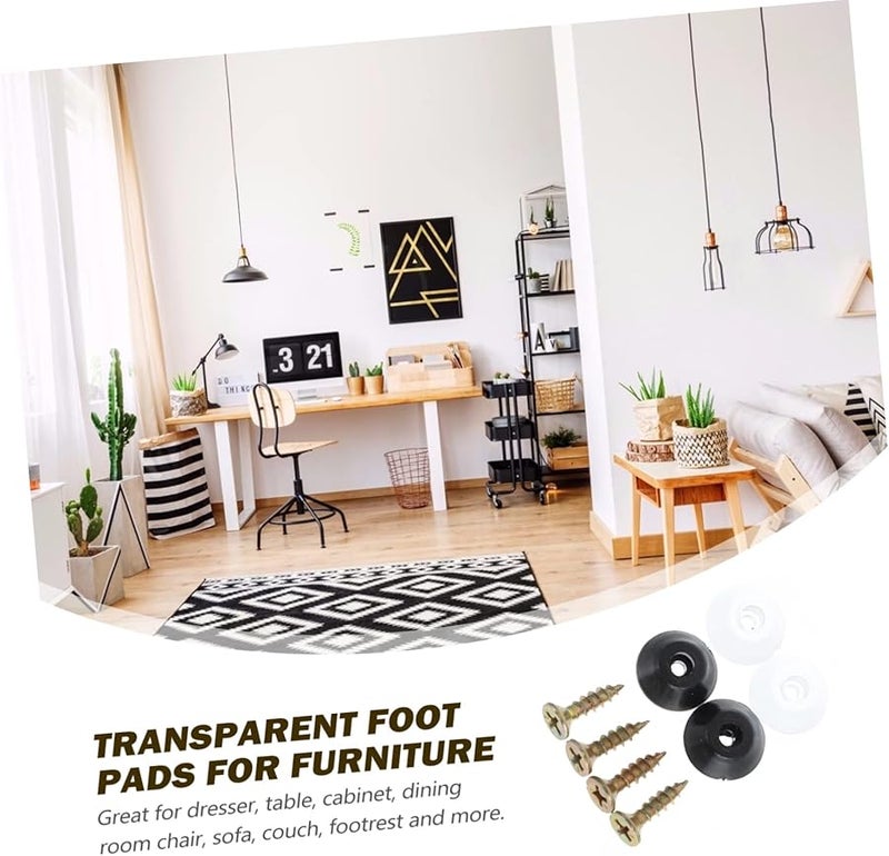 DOITOOL 200pcs Furniture Leg Gliders 2 Pack Protects Hardwood Floors Easy Installation - Image 2