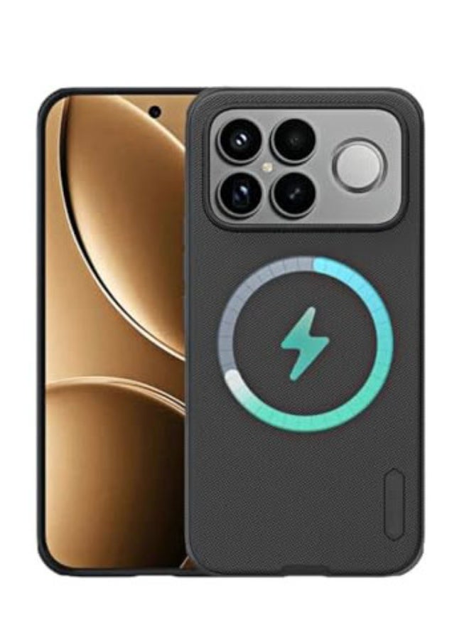 general Magnetic Case for Xiaomi POCO F8 Ultra, [Support Wireless Charging] Frosted Shield Pro Slim Fit Matte Hard PC Back Shell Soft TPU Edge Shockproof Protective Cover - Image 1