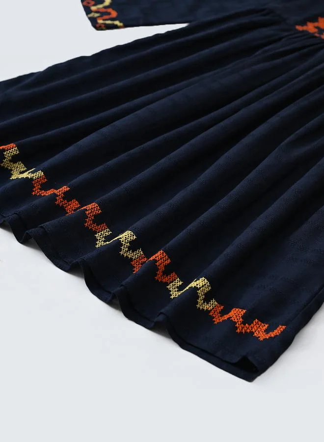 BELLA MODA Embroidered A-Line Dress