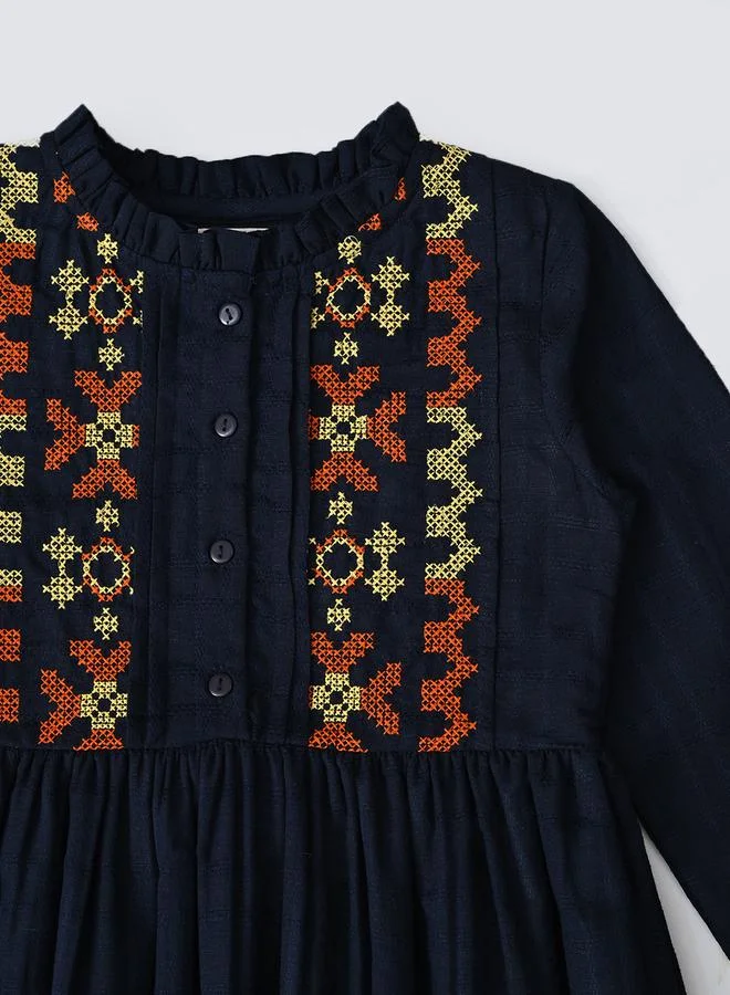 BELLA MODA Embroidered A-Line Dress