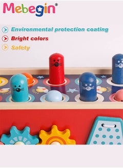 MEBEGIN Wooden Hammering and Pounding Toys For Toddlers Educational Wooden Toy for Boys Girls Birthday Gift,Whack a Mole Game for Toddlers,Xylophone Gopher, Mouse and Hamster, Gift for 3+ Years  - Image 5
