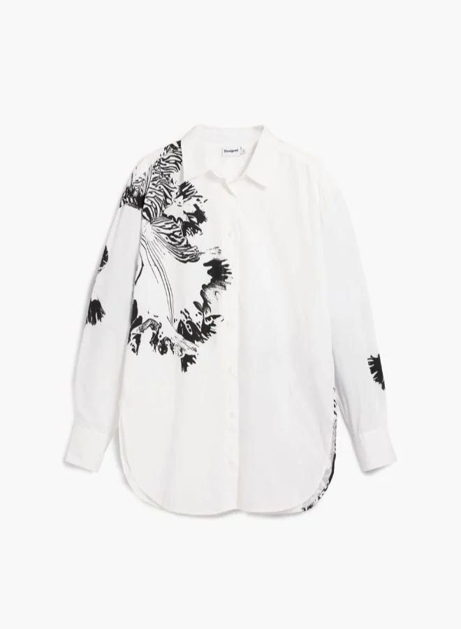 DESIGUAL Multicolour Collage Flower Shirt for Women | Best Price UAE