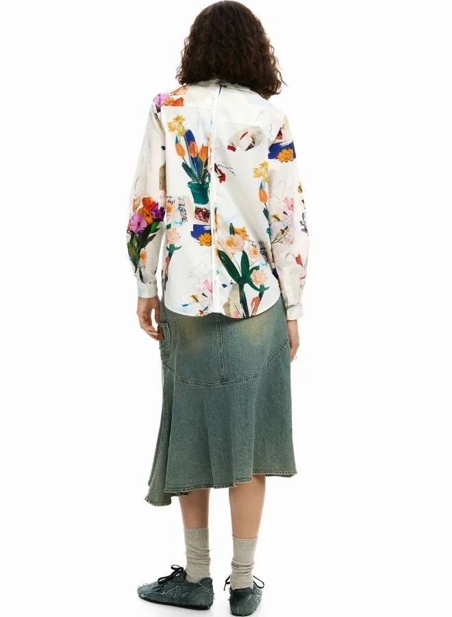 DESIGUAL Multicolour Collage Flower Shirt for Women | Best Price UAE