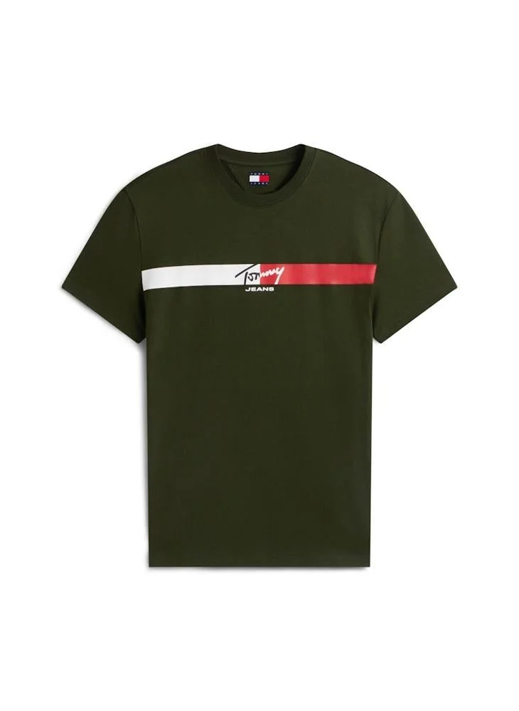 TOMMY JEANS  Signature Logo Jersey T-Shirt for Men | Best Price UAE