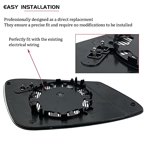 SKARUMMER Passenger Right Side Mirror Replacement for BMW 228i 320i 328i 330i 335i 428i 430i 435i 440i 535i 550i 640i i3 M2 M3 M4 M5 M6 X1 & More - Side View Heated Convex Mirror Glass - Image 5