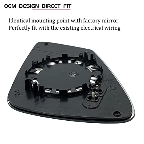 SKARUMMER Passenger Right Side Mirror Replacement for BMW 228i 320i 328i 330i 335i 428i 430i 435i 440i 535i 550i 640i i3 M2 M3 M4 M5 M6 X1 & More - Side View Heated Convex Mirror Glass - Image 4