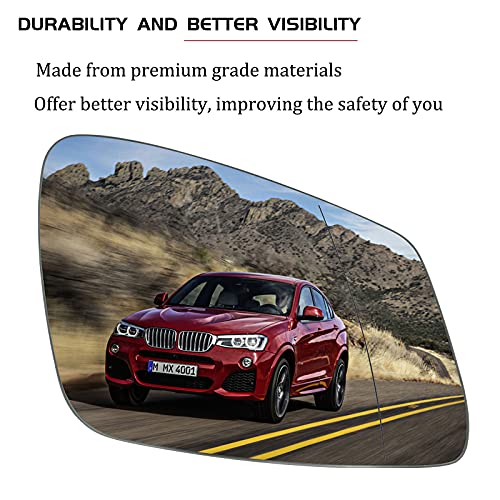 SKARUMMER Passenger Right Side Mirror Replacement for BMW 228i 320i 328i 330i 335i 428i 430i 435i 440i 535i 550i 640i i3 M2 M3 M4 M5 M6 X1 & More - Side View Heated Convex Mirror Glass - Image 3