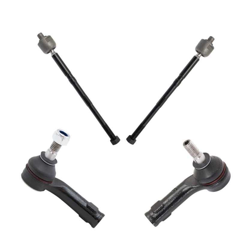 TRQ Front Inner and Outer Tie Rod Set Compatible with 20112019 Ford Fiesta