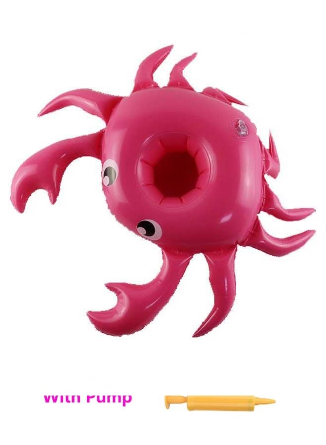 Loquat Crab Shape Printed Inflatable Swimming Pool Portable Cup Holder - Image 1