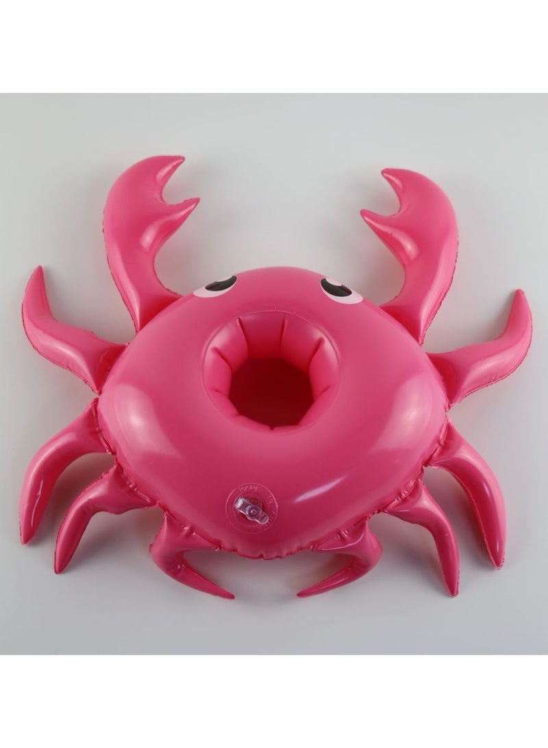 Loquat Crab Shape Printed Inflatable Swimming Pool Portable Cup Holder - Image 5
